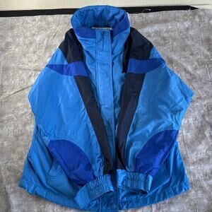 Y2K COLUMBIA Bugaboo Jacket Women's Medium 3 Tone Blue Full Zip Front